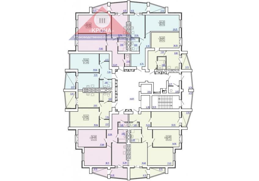 План  9 - 16-го этажей